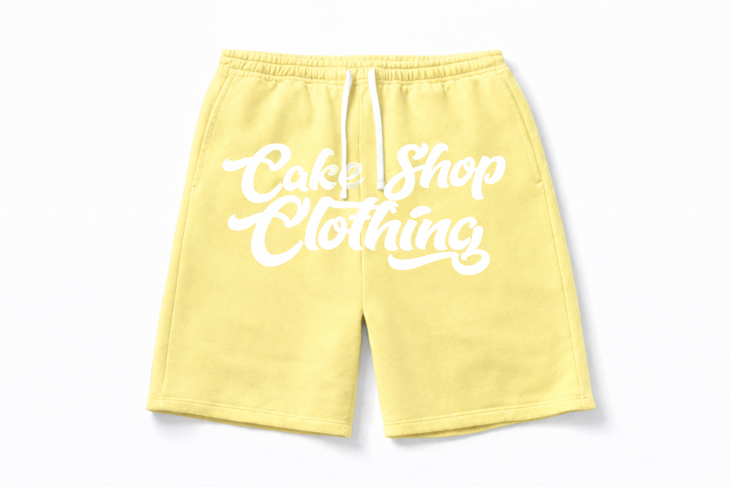 Limited edition cake shop fleece shorts